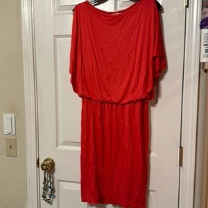 Trina Turk sleeveless dress sz M in coral color